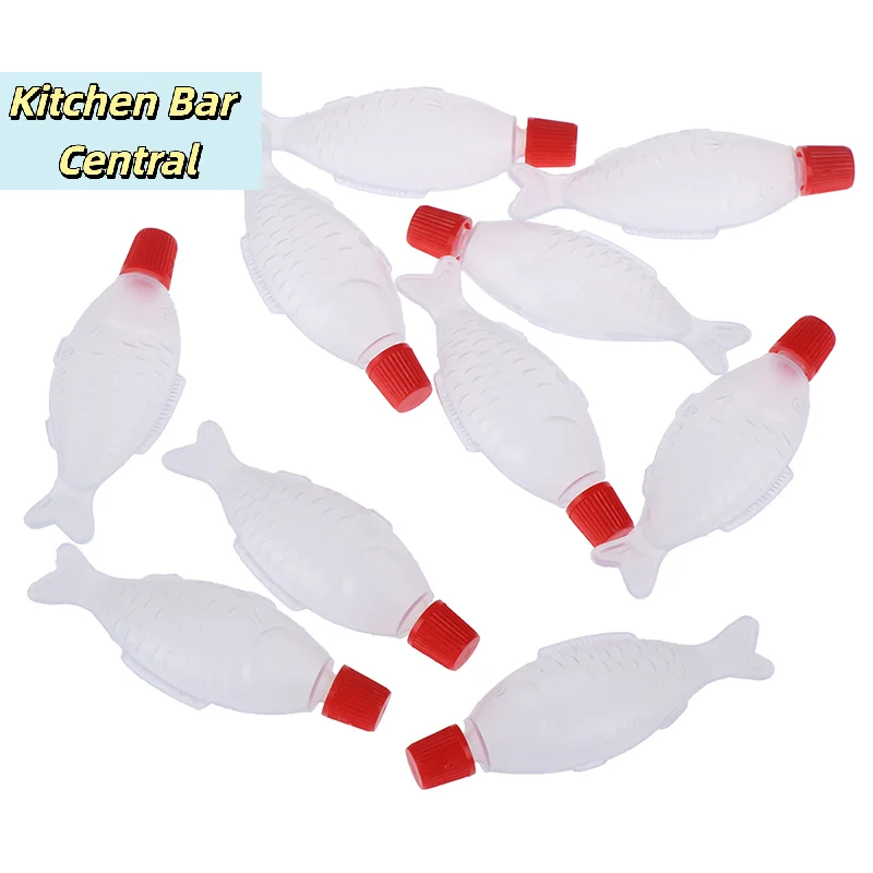 【10Pcs 4ML Fish Sauce Bottle Sushi Tool Condiment Mustard Dispenser Sauce Cruet】