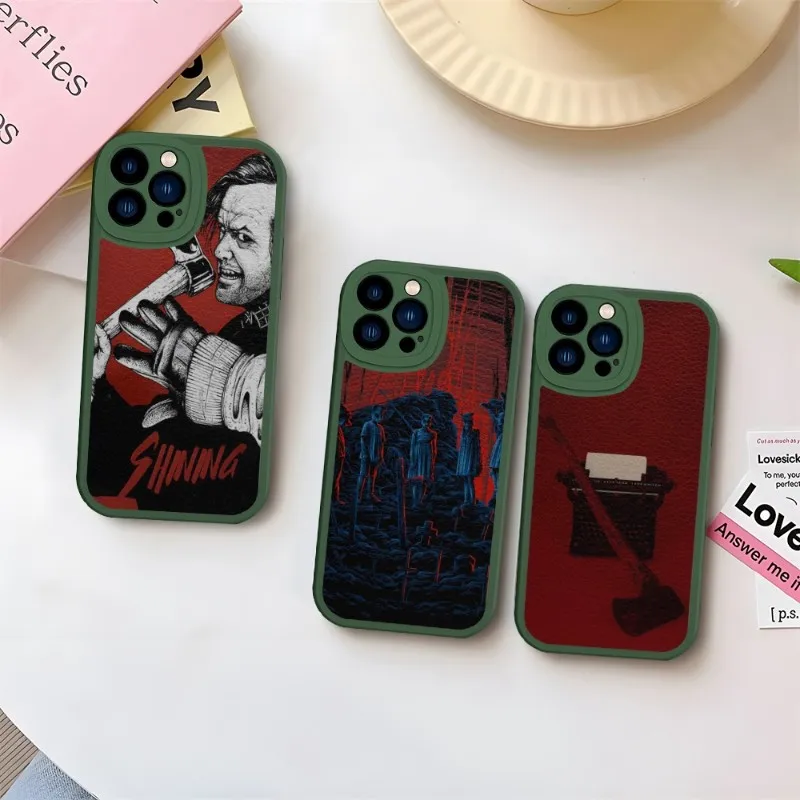 The Shining Stanley Kubrick Movie Phone Case Green For IPhone 11 13 14 12 Pro Max Mini Xs X Xr 7 8 Plus SE2020 Leather Coque