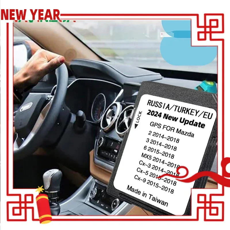 

2024 Newest Version 16GB Map SD Navigation for Mazda CX3 CX5 EU Sat Naving Card GPS Fast Delivery