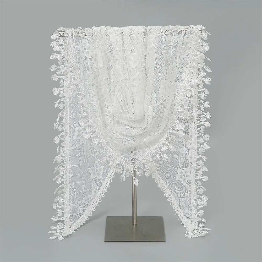 الأزياء الصلبة مثلث الحجاب وشاح البوليستر النساء الكنيسة الصلاة عقال الزفاف عمامة الإناث