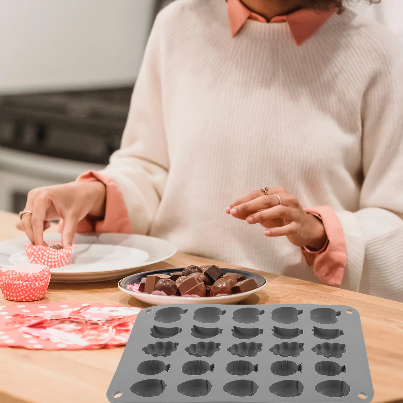 

Silicone Molds for Crayons Chocolate Mini Jelly DIY Mould Fudge Maker Gift Kids Dessert Baking Cooking Cake Mold