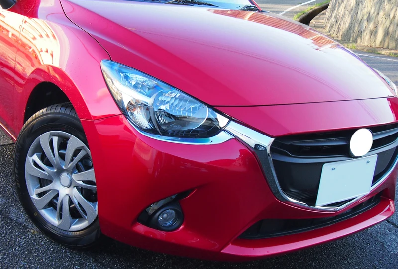 Chrome Headlight Trims Head Light Stylish For Mazda 2 Demio 2015 2016 2017 2018 2019 Accessories