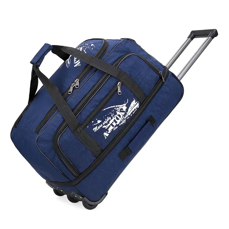 New Large Capacity Trolley Trolley Bag Luggage with Wheels Boarding Bag Oxford Waterproof Luggage Rolling Checked Luggage