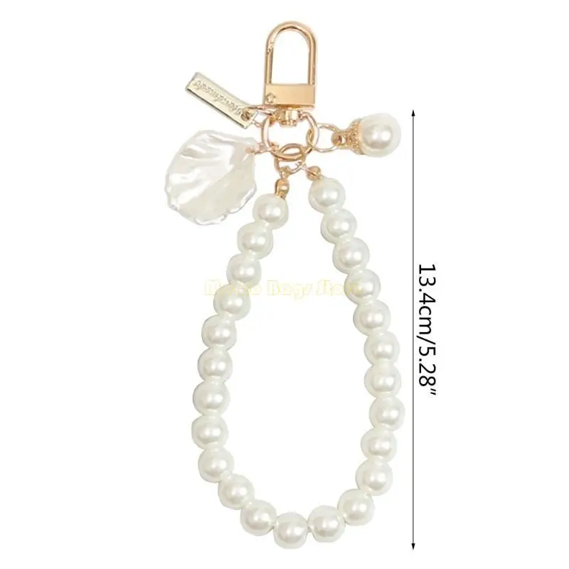 X90D Shell Pearl Keyring Telefonense Telefoning Heart Keychain sospeso a pendente-decorazione