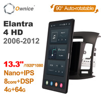 13.3 Inch Ownice 1Din Android 12.0 Car Radio 360 Panorama for Hyundai Elantra 4 HD 2006-2012 Auto Audio SPDIF 4G LTE NO DVD