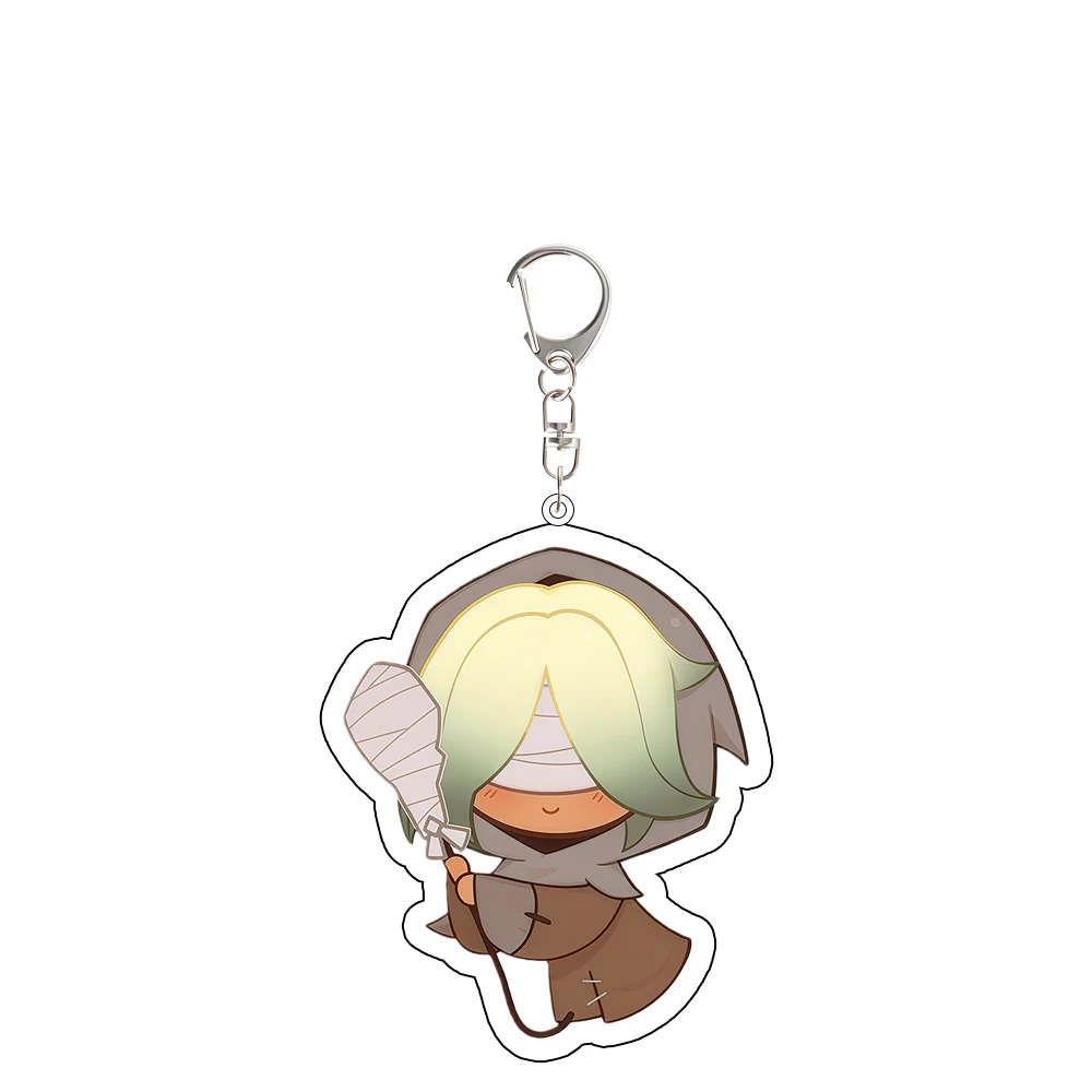 For Cookie Run Q Version Series Strawberry Cookie Shadow Milk Pure Vanilla Game Peripherals Acrylic Keychain Cartoon Cute Gift