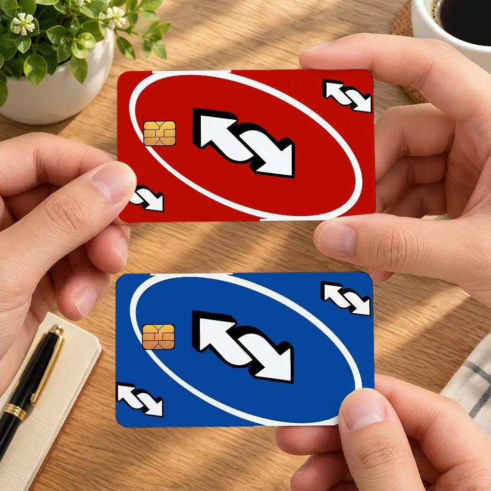 U-UNO-ES Game Reverse Ideal gift wrapping option credit card cover stickers original design card stickers