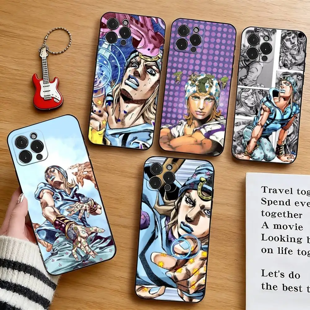 J-JOJO J-Jonny J-Joestar  Phone Case For iPhone 17, 16,15,14,13,12,11 Plus,Pro Max, Others Soft Black Cover