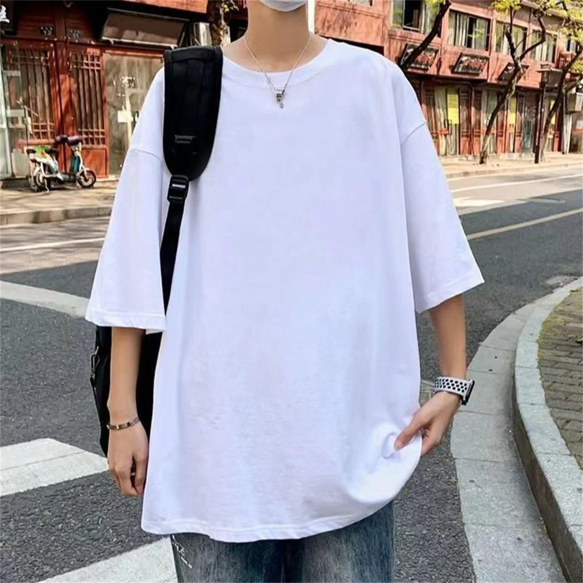 Fashion Solid Polyester T-shirts For Men Basic Tee Casual T shirt Oversized Tops Quality Unisex Short Tshirts Tees Men Clothing