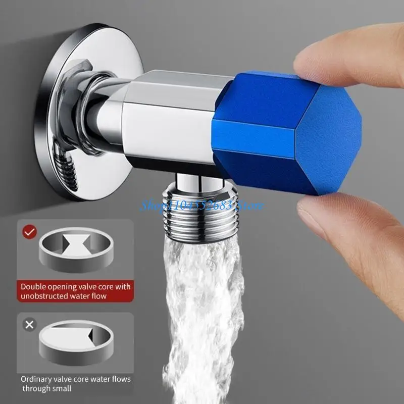 

Y6GD 2pcs Brass Valves G1/2 Inlet Corrosion Resistant Valves for Toilet Kitchen