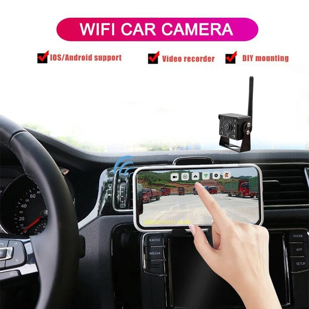 Reversing Rear View Camera WiFi Wireless Rearview Mirror Vehicle Camera Waterproof High Definition Rearview Camera for Truck Bus