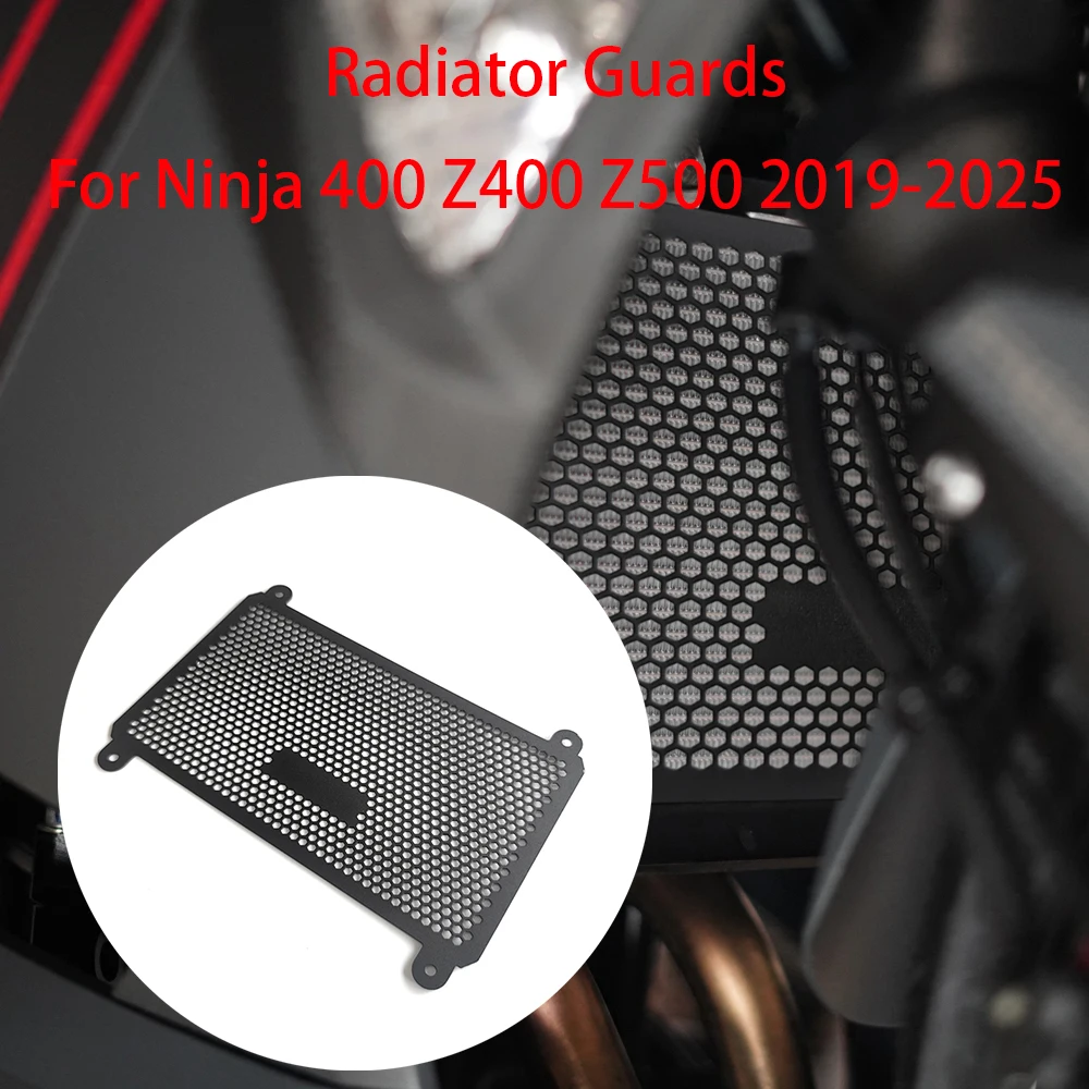 

Motorcycles Water tank network Cooling Cover For Kawaskai Ninja 400 Z400 Z500 2019-2025 Radiator Grille Guard Cover Protector