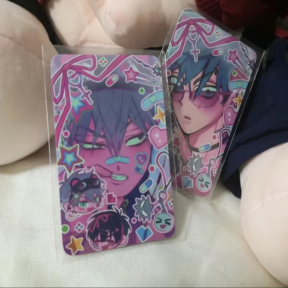 エイリアンステージアニメ 3 インチイワンまで小さなカードフォトカード女の子の友人のギフト DIY はがきブックマークアニメアクセサリー 4 ピース/セット