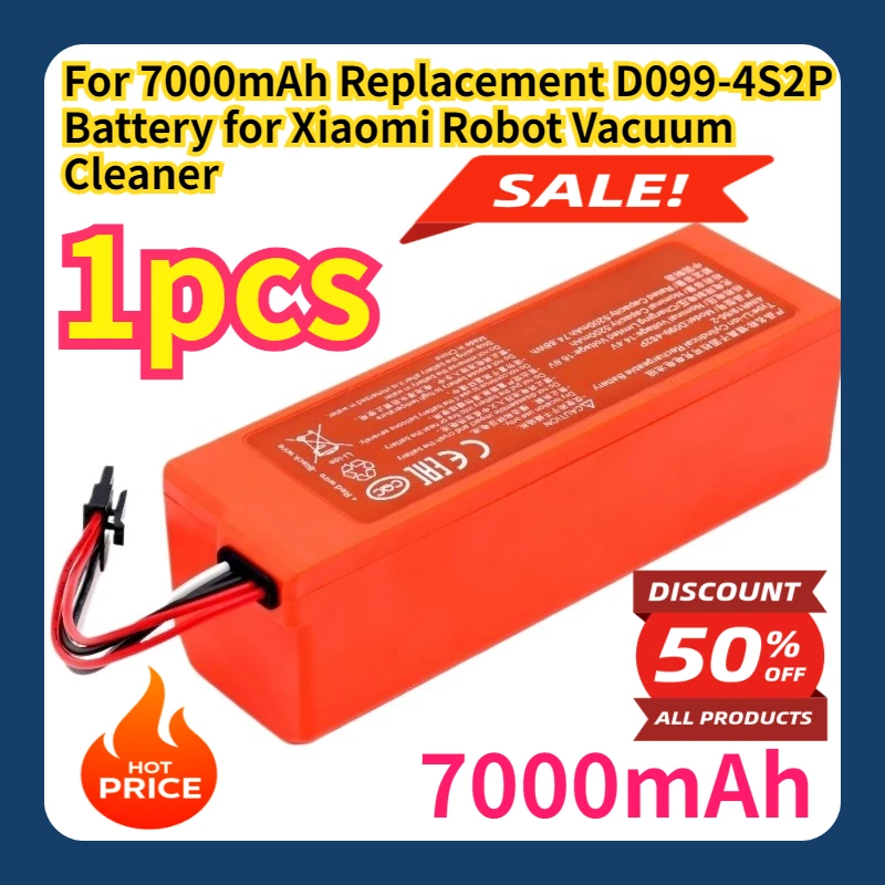 

For 7000mAh Replacement D099-4S2P Battery for Xiaomi Robot Vacuum Cleaner
