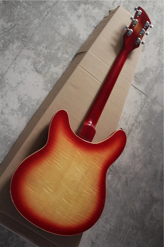 Classic 360 electric guitar, tomato scrambled egg color body, half hollow body, free shipping