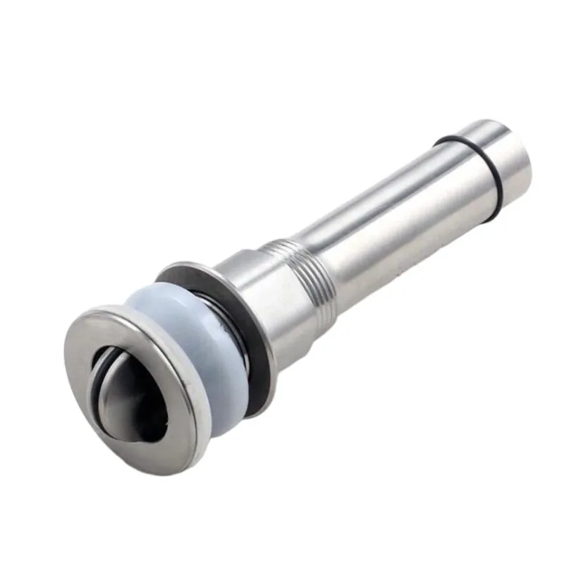 

75STO-Drain Assembly Stainless Steel Flip Drain For Kitchen Sinks-Tailpiece- Up-Modern Simplistic Design For Bathroom Sink