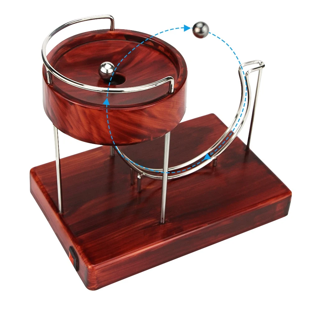 Kinetic Art Perpetual Movement Machine Kinetic Art Motion Inertial Metal Automatic Creative Jumping Table Toy Wood Grain