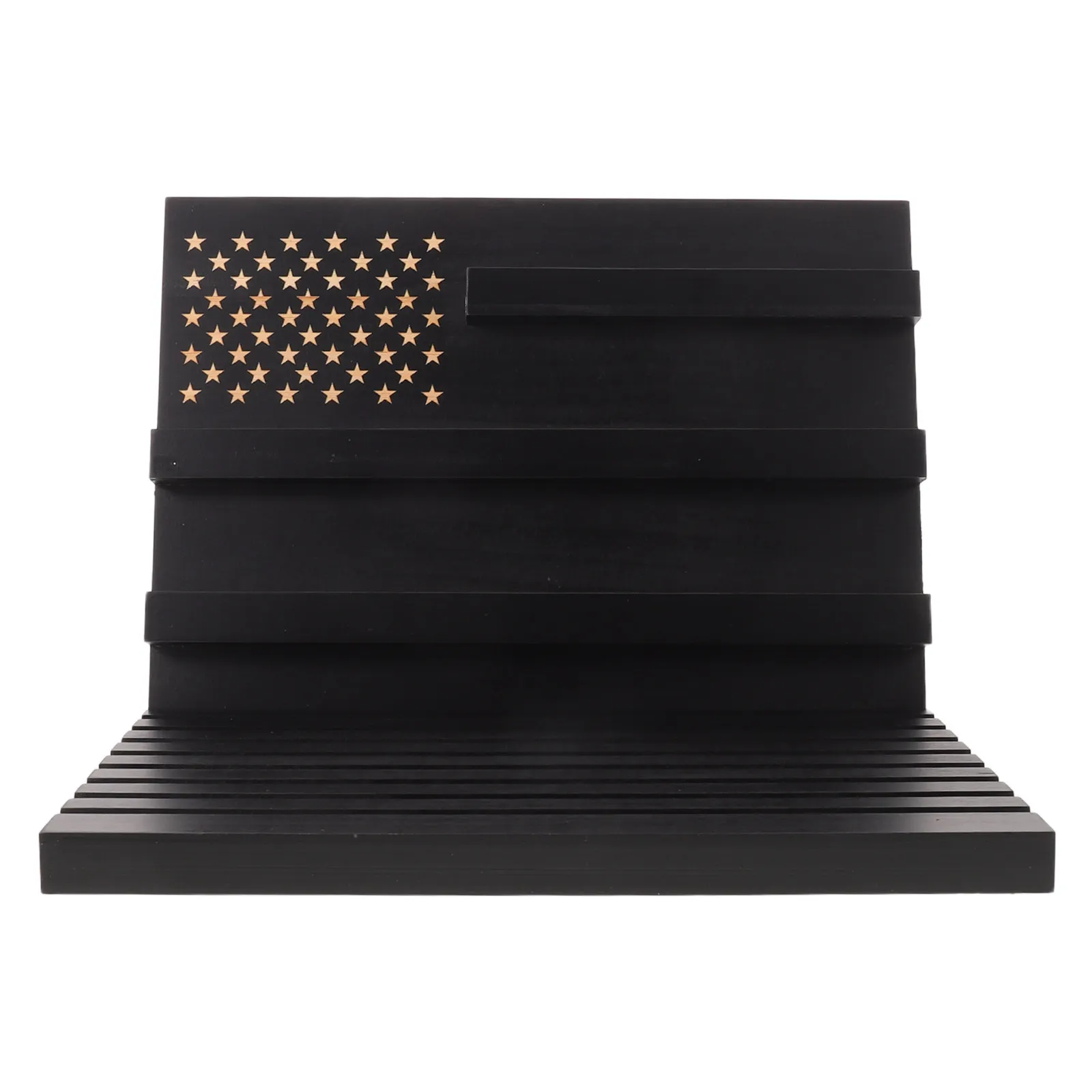 Wooden Military Challenge Coin Holder Display Stand Deepened Anti Slip Grooves Army Medals Rack for Home Office Collectibles