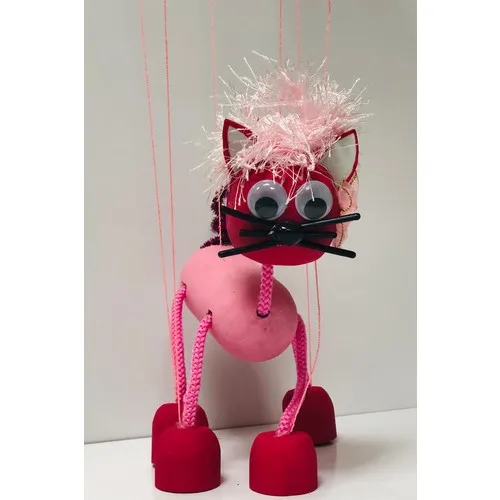 Uçaneller Kuklaevi Drawstring Cat Puppet