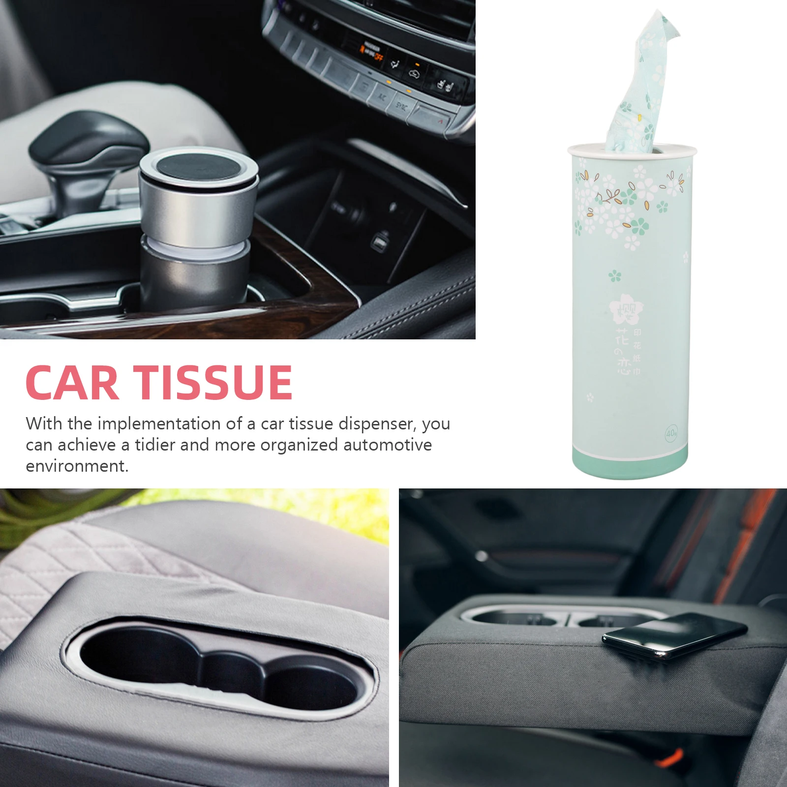 

3pcs Cylinder Tissue Box Round Car Tissues Holder For Car Home Office Desktop Napkin Container Travel Facial Tissues