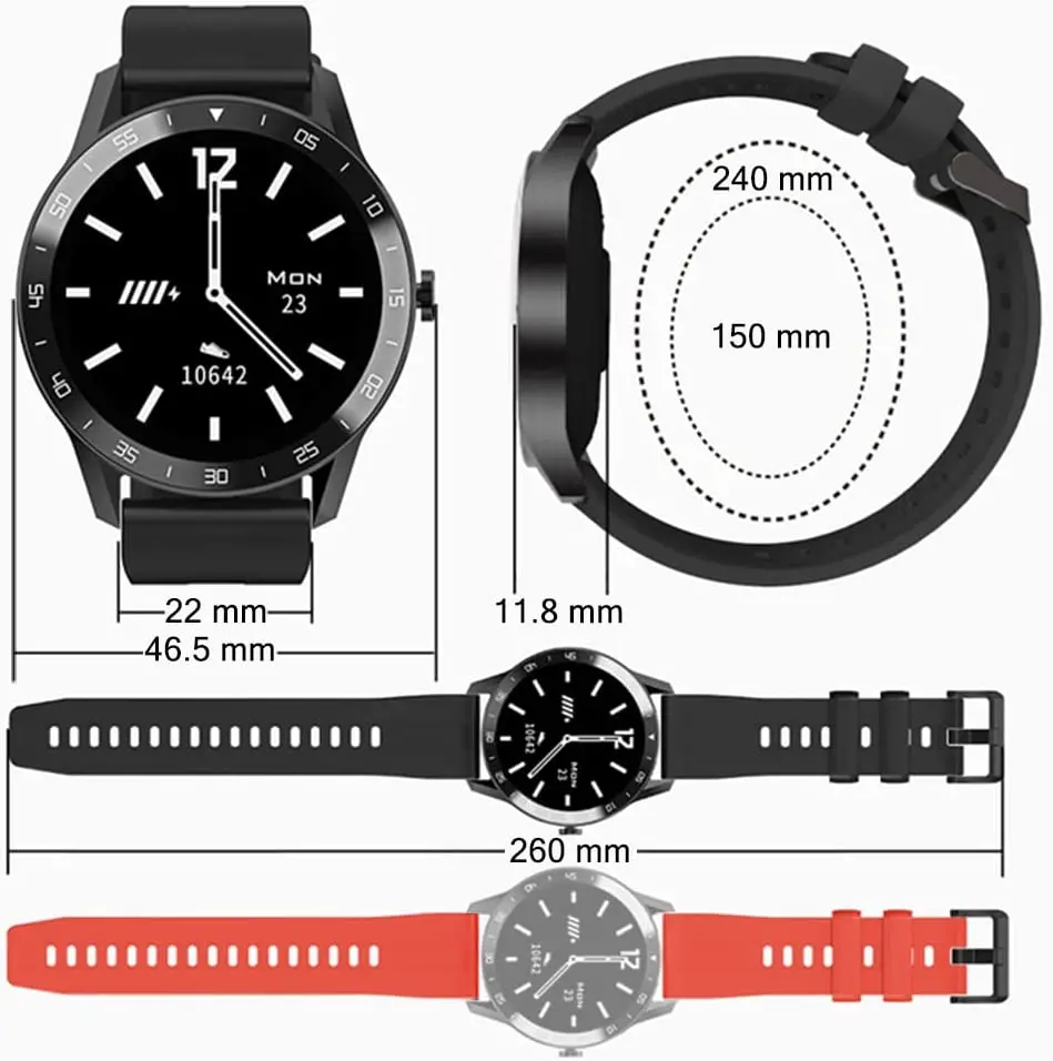 Blackview X1 ساعة ذكية 5ATM مقاوم للماء معدل ضربات القلب ساعة رياضية النوم مراقب فائقة طويلة باتري للهاتف شاومي هواوي IOS