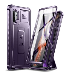 Full Body Bumper Military Grade Armor Shockproof Holder Cover with Built in Screen Protector For Samsung Galaxy Note10 Plus Case