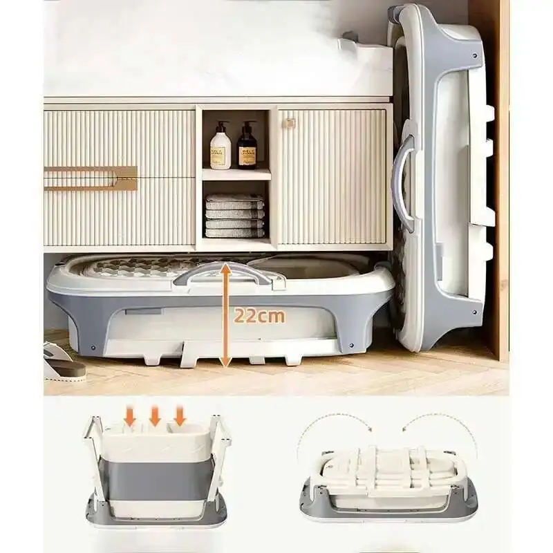 

Bathtub Bathroom Thickened for Modern Simple Plastic Portable Folding Bathtub Sitting Bath Steaming Household Portable Bathtubs