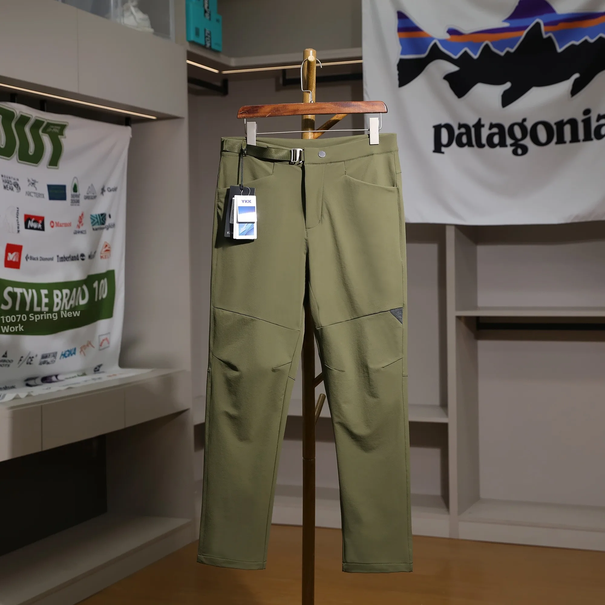 High-End Men's Outdoor Breathable Waterproof 3D Tailored Soft ell Casual Pants Spring Summer Straight Leg Faion Urban