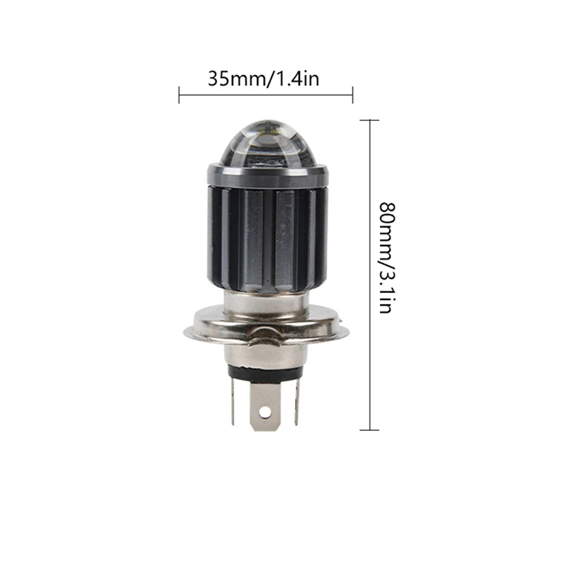 Motorcycle Headlight H4 BA20D LED MOTO Fisheye Lens P15D-25-1 White Yellow Bulb 9-85V 15W Fog Lamp For Motorbike Electric Light image 6