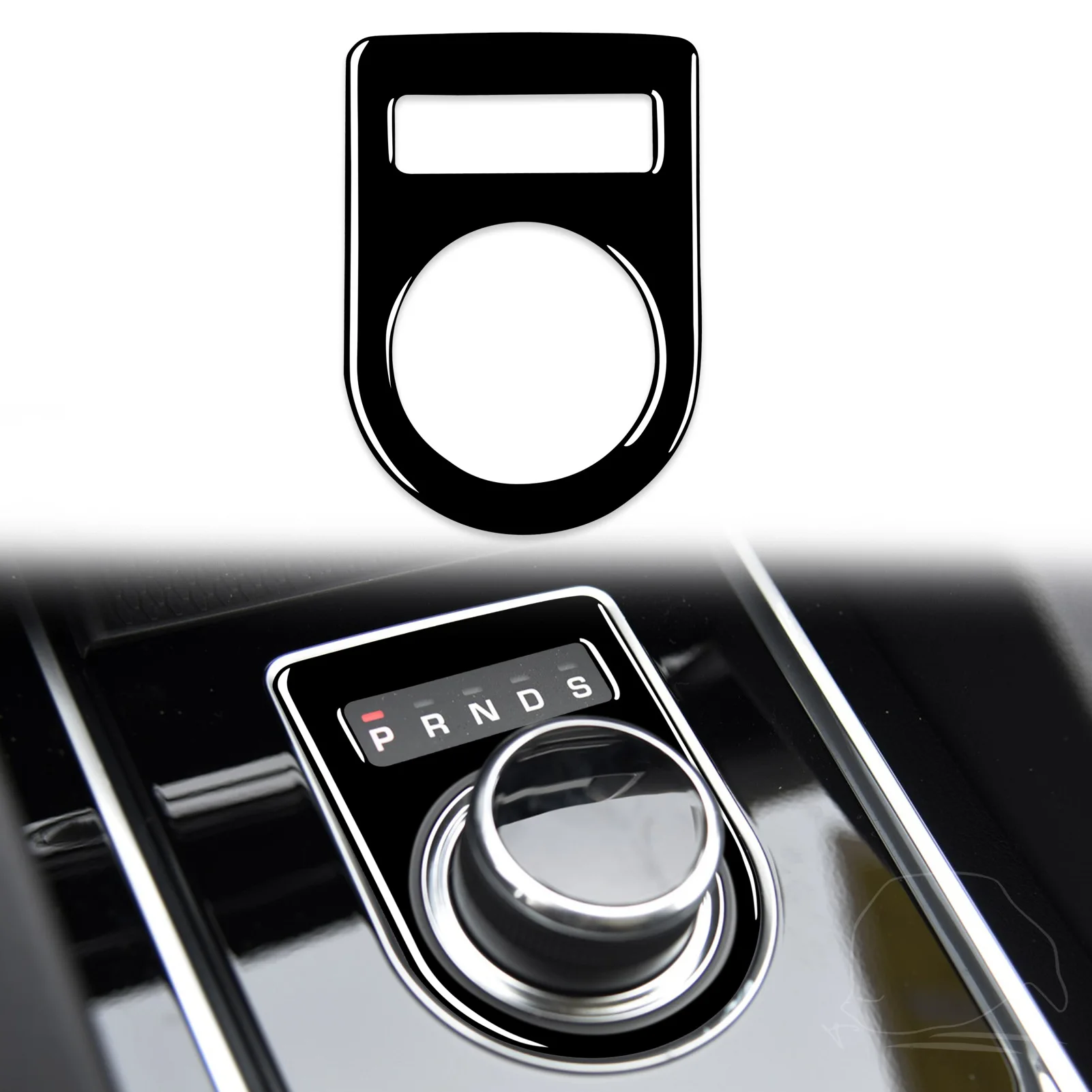 

Piano Black ABS Fit For Jaguar F-PACE/XE Car Interior Gear Shift Switch Button Frame Cover Trim Sticker Car Stying