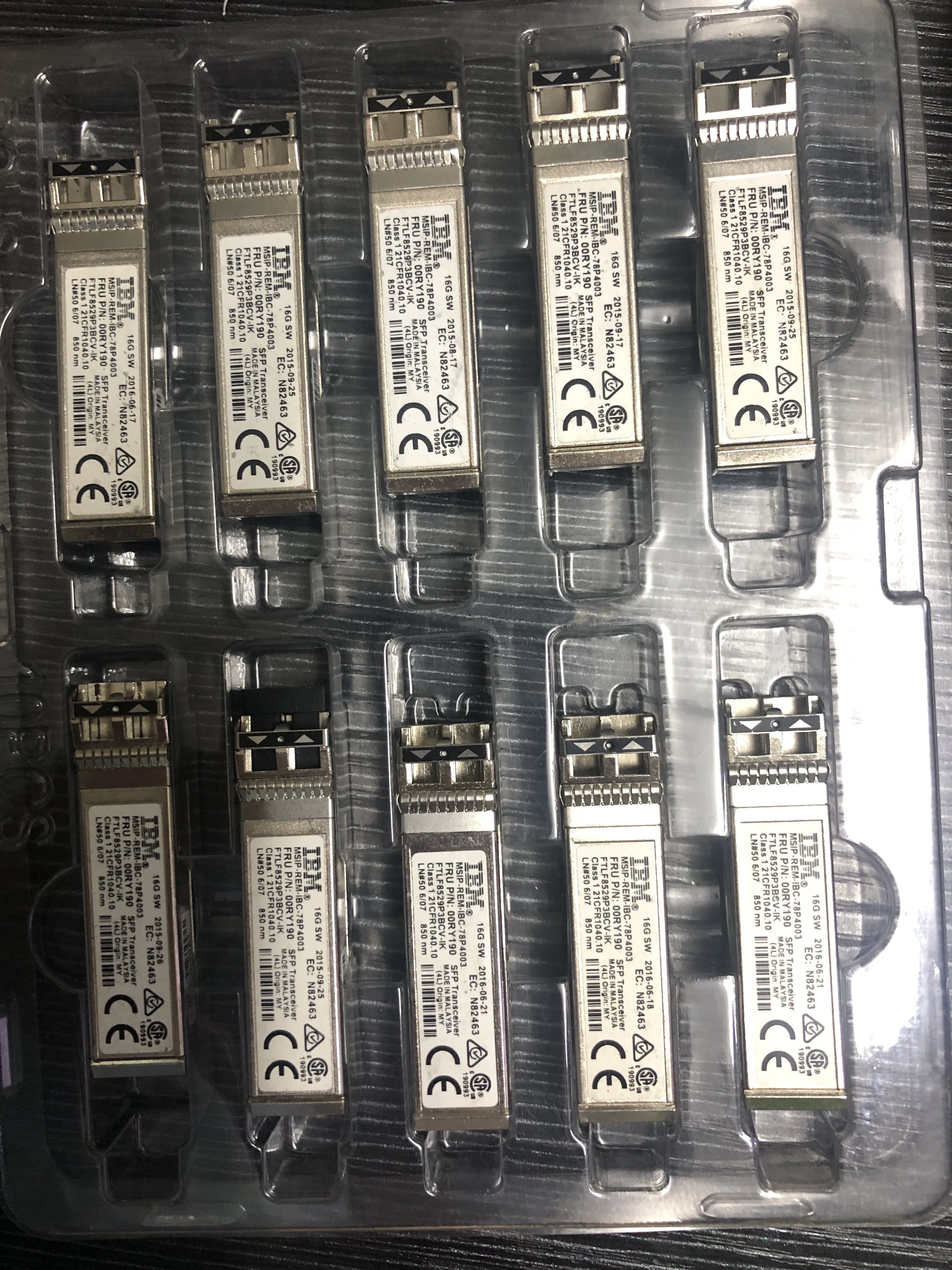 

1 шт. IBM 00RY190 78P4003 16G SW мультимодуль FC оптический модуль IBM Storage V7000 дочерный модуль
