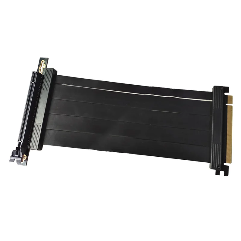 Cabo Riser PCIE 4.0 16X, Cabo de extensão para placa gráfica, Porta PCI Express, Extensor Riser GPU, 90 Graus, Velocidade máxima, 10cm