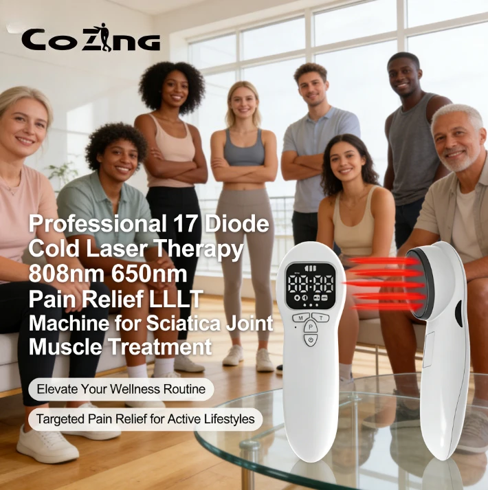 

Аппарат для холодной лазерной терапии LLLT 808 нм 650 нм, 17 диодов, для облегчения боли при ишиасе, болях в спине, суставах и мышцах, для домашнего использования