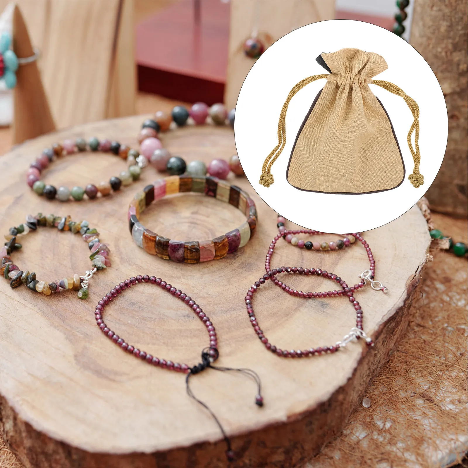 1Pcs Soft Microfiber Jewelry Pouch Drawstring Watch Bag Elegant Organizer for Necklace Earrings Bracelets Jewelry