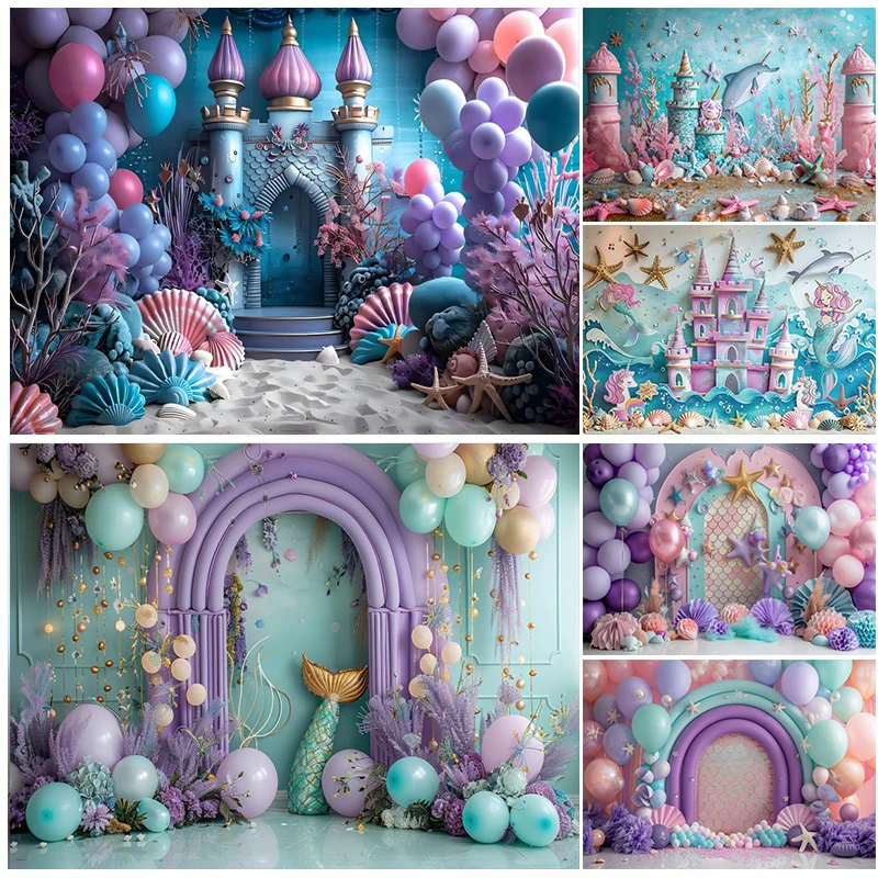 castelo-subaquatico-fotografia-pano-de-fundo-sereia-princesa-sob-o-mar-mundo-cha-de-bebe-menina-festa-de-aniversario-foto-fundo-decoracao