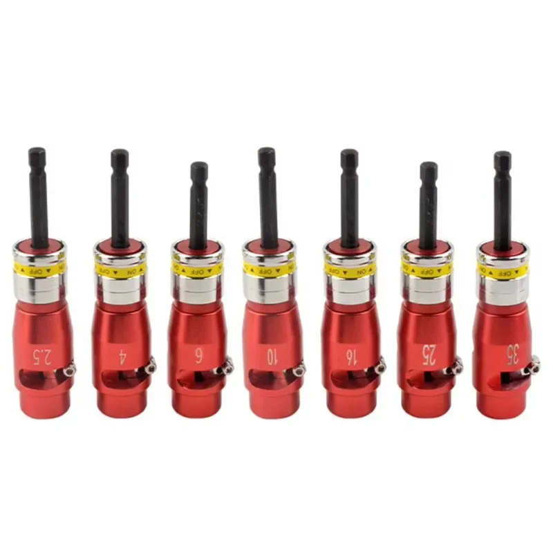 7-piece wire stripper set, adjustable stripping length 10-33mm, suitable for BV cables 2.5-35mm²