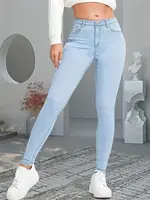 Pantalones vaqueros ajustados elásticos para mujer, pantalones vaqueros ajustados para mujer, mallas para niñas, pantalones vaqueros de pierna recta, pantalones largos sexis azules, grises y negros