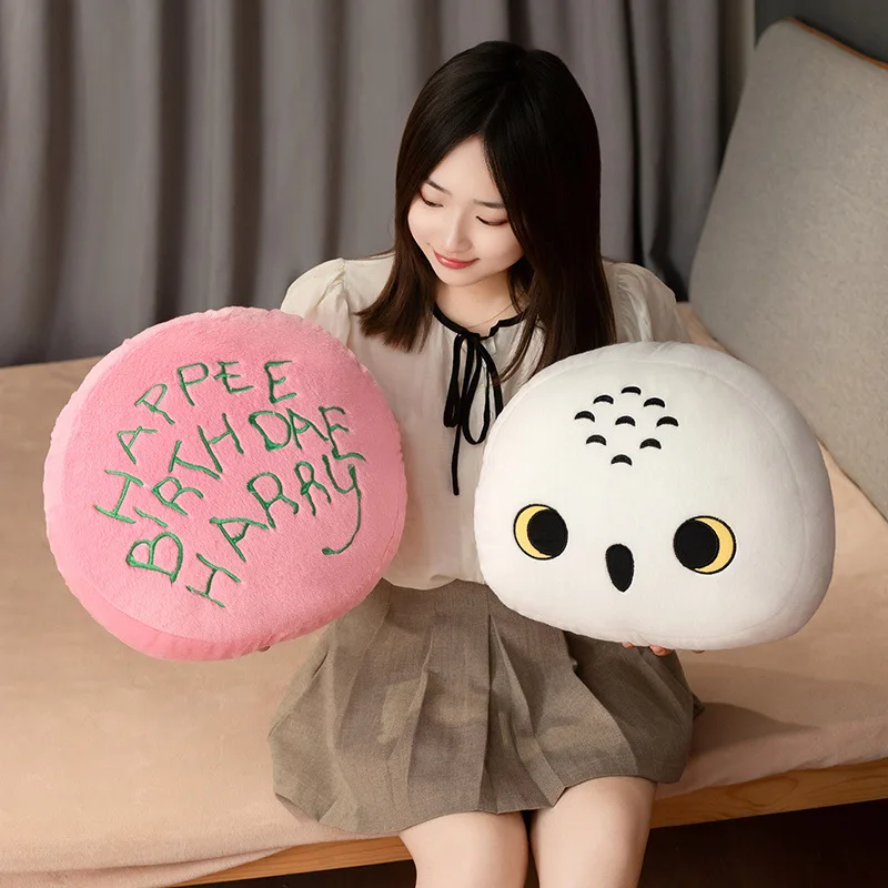 

Cartoon Owl Cake Throw Pillow Plush Toy Magician Hat Doll Girl Bag Keychain Pendant Kawaii Toy Gifts