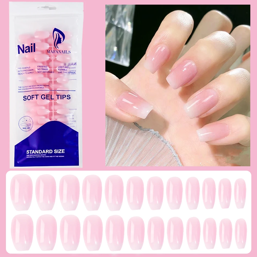 120 stuks korte vierkante doodskist Franse nepnagels glanzend roze volledige dekking draagbaar druk op nagels draagbare acryl nepnagels tips #