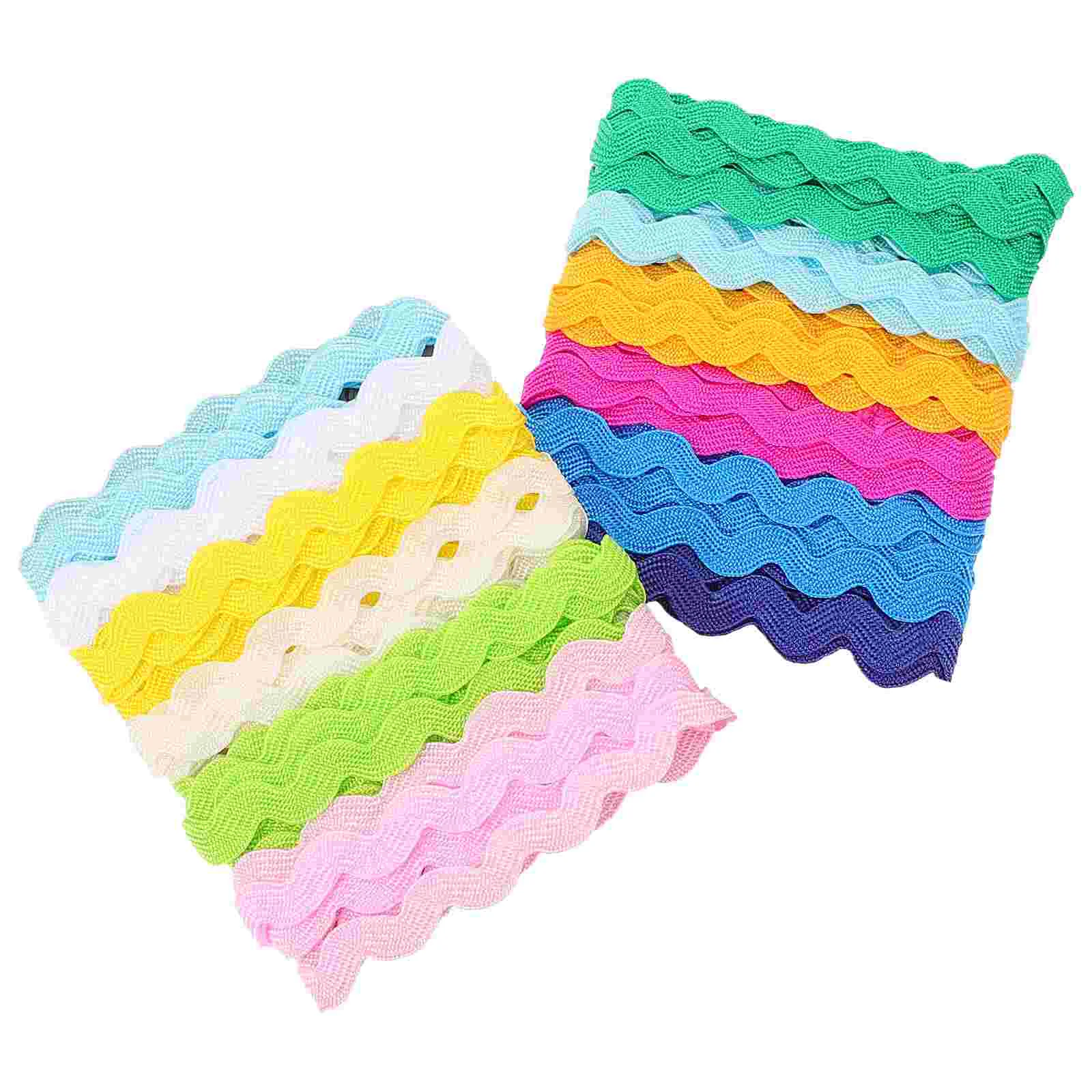 

2 Roll Sideband Curved Belt Webbing Office Blue Tape Wavy Ribbon Sewing Shape Colorful Lace