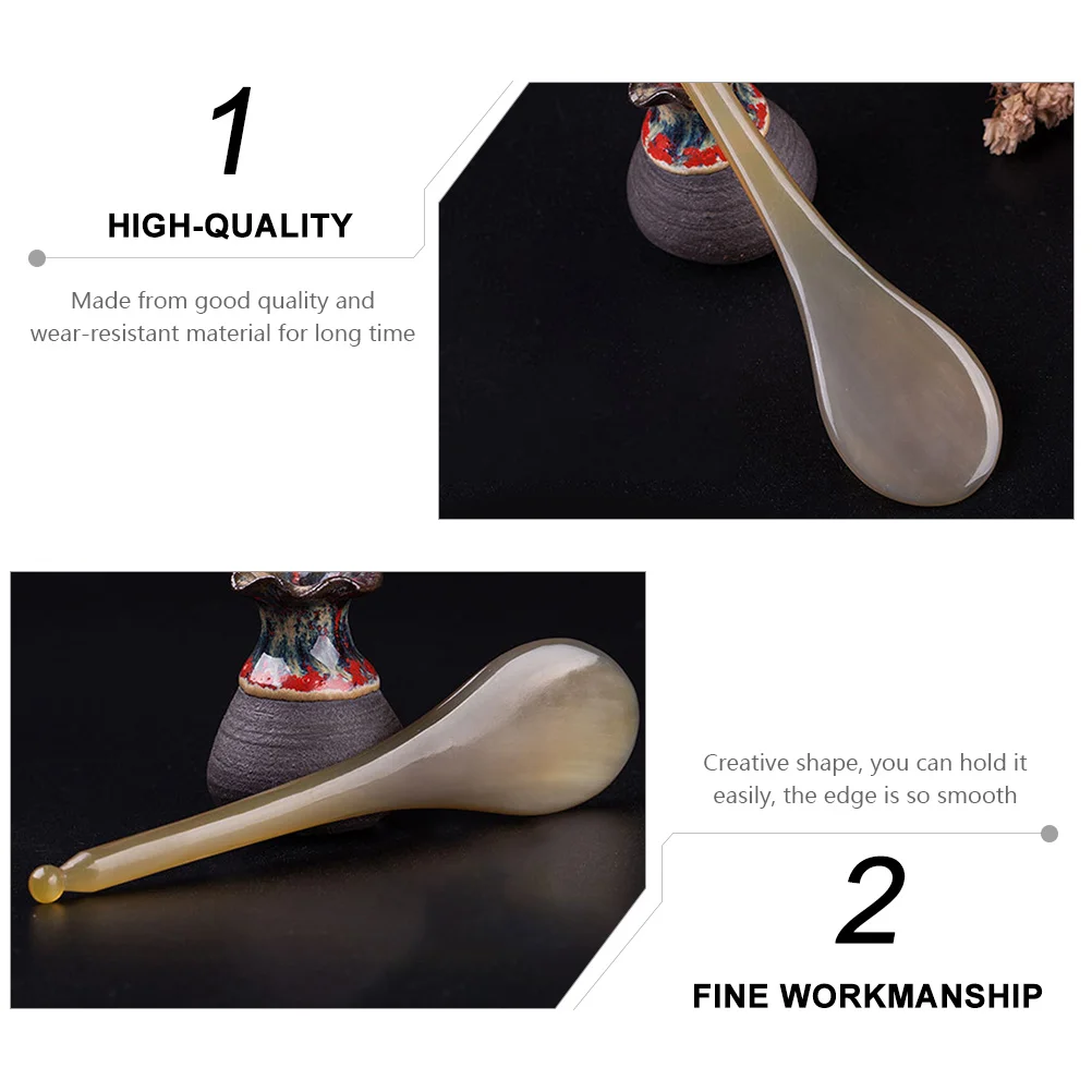 

Facial Gua Sha Tool Wear Resistant Eco Friendly Safe Use Smooth Stick Horn Guasha Plate Face Massager Promote