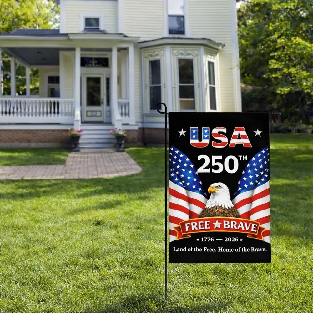 250th Anniversary Garden Flag for Outside, 250 Anniversary USA Flag, USA 250th Anniversary Decorations, 4th of July Garden F ZZM