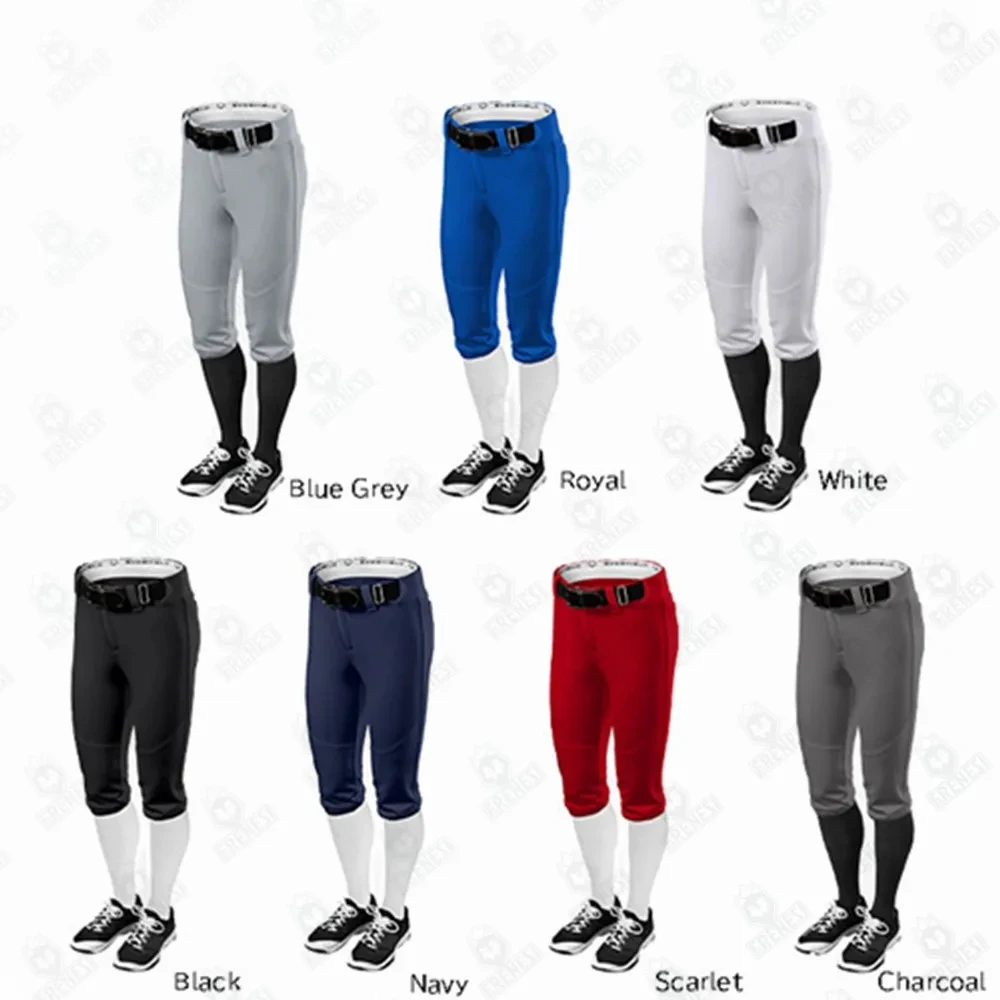 Freshhoods Pro Pull Up Baseball 3/4 Pant Practice Children Wear Training Short Pants Over Sublimation Printing Baseball Pants