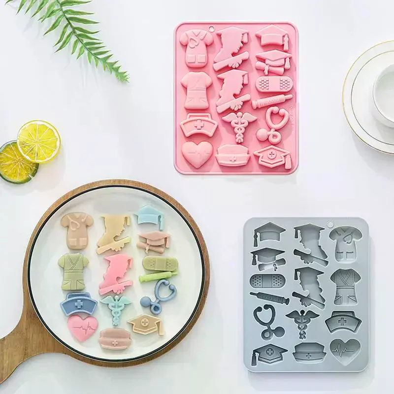 Flower Silicone Mold, 6 Cavities Different Flower Shapes Baking Molds For Make Chocolate Cake Jelly Homemade Soap Bath Bombs