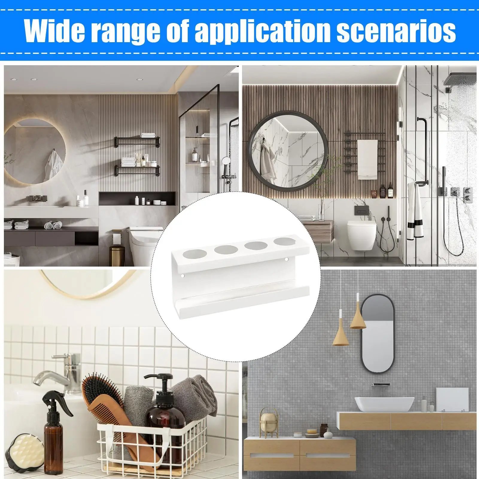 Soportes para cepillos de dientes sin perforación, soporte de pared con Base de diatomita, soporte para cepillos de dientes de baño, estante de almacenamiento para pasta de dientes y cocina