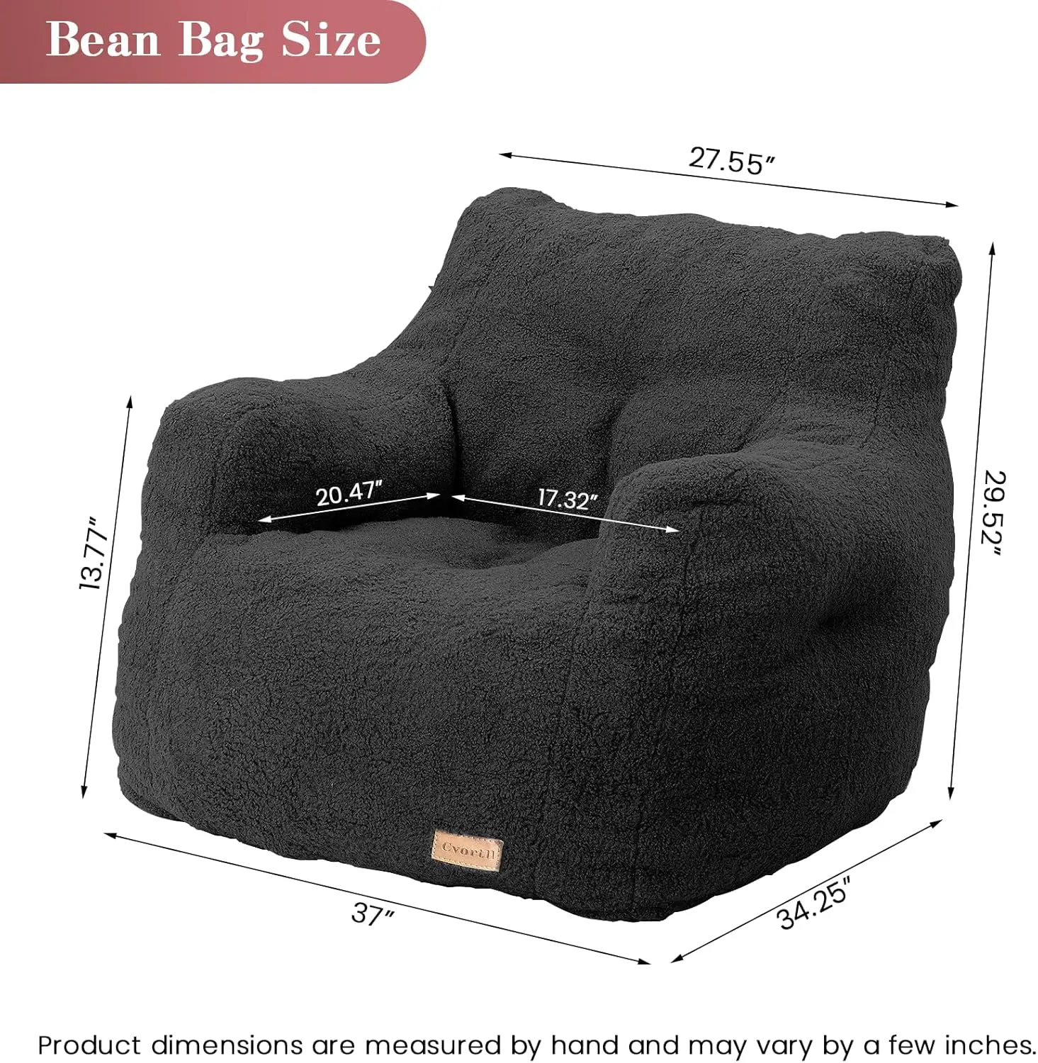 Bean Bag Chair With Filler, Bean Bag Sofa With Tufted Soft Stuffed Filling, Fluffy And Lazy Sofa, Comfy Cozy Beanbag Chairs