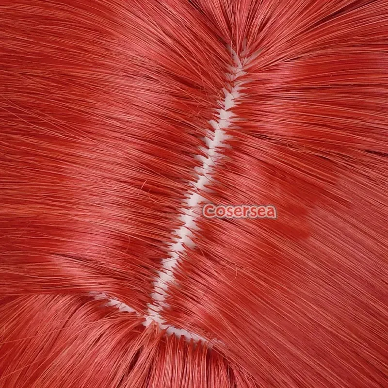 Cosersea 陰林コスプレウィッグ荒野の波陰林 120 センチメートル女性ロングストレート赤ポニーテール Cos かつら人工毛耐熱