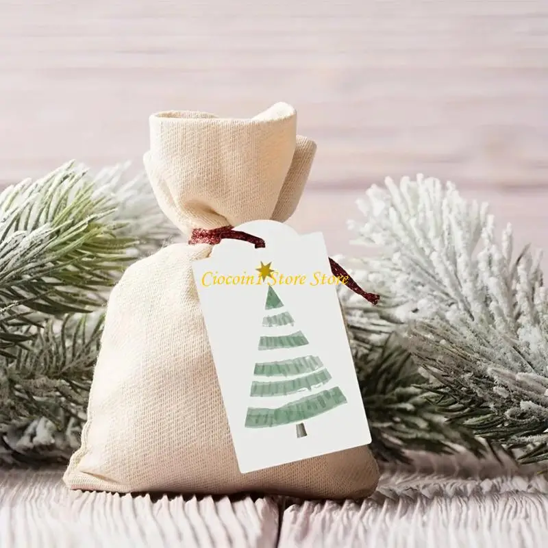 A3PC 20 PCS / Set Christmas Tree Bagels Gift Cadeau Noël Tagged pour les vacances