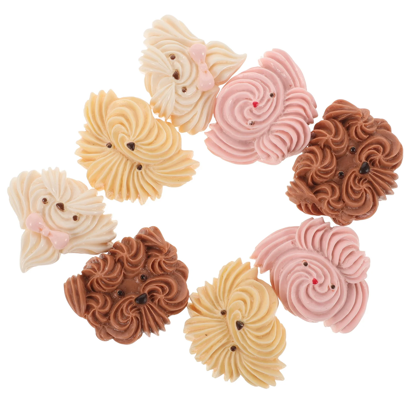 

8Pcs Resin Animal Charms Cute Dog Flatback Ornaments for DIY Craft Projects Phone Cover Decorations Jewelry Making Accessories