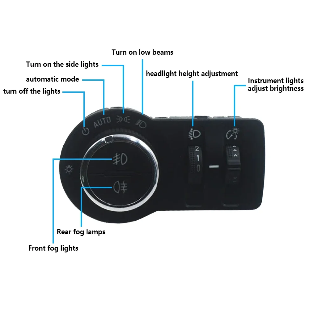 AUTO Fog Light Control Button Retrofit Headlight Switch Sensor for Buick Encore Chevy Cruze Malibu Camaro AVEO GM13301749